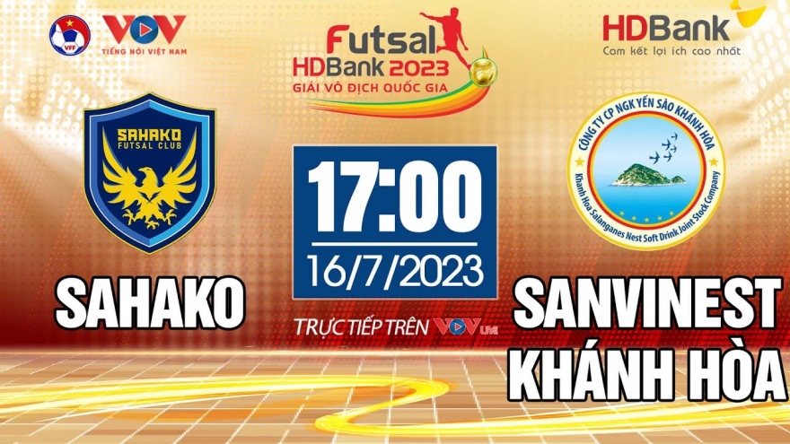 Trực tiếp Sahako vs Sanviest Khánh Hoà - Giải Futsal HDBank VĐQG 2023